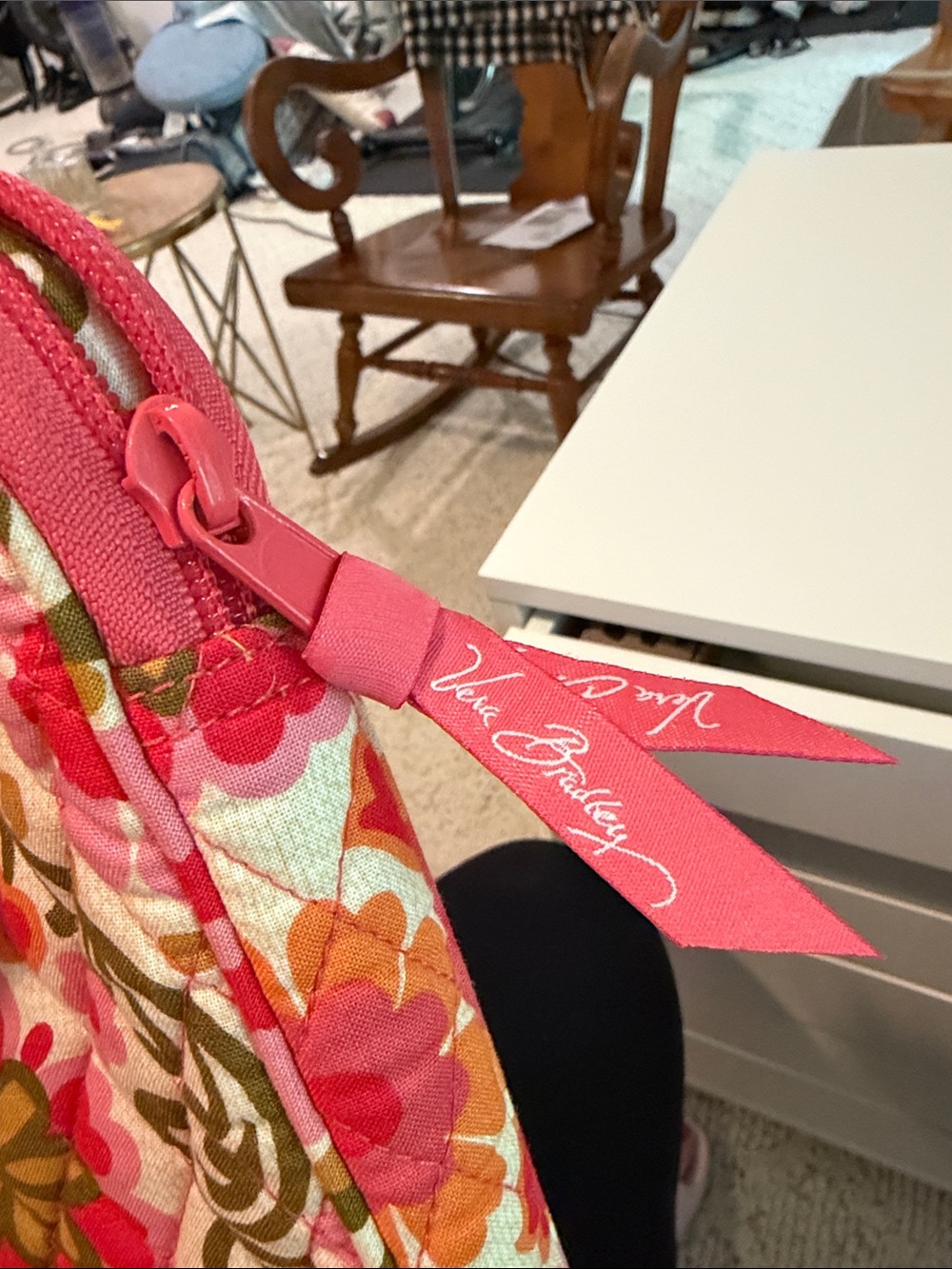 Vera Bradley Floral Quilted Laptop Case in Pink, Orange & Olive - Picture 4 of 6
